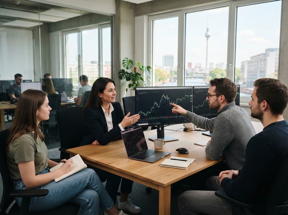 Tahiti Crypto Trading analysts reviewing model output and data pipelines